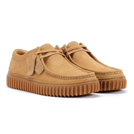 Clarks Torhill Lo Wildleder Herren Dunkel Sand Schuhe - Image 1
