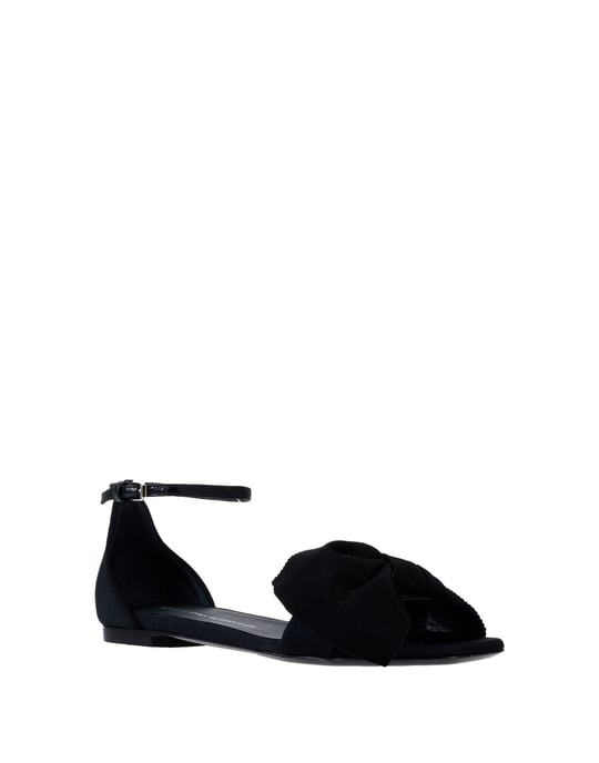 Ermanno Scervino Black Bow Detail Flats