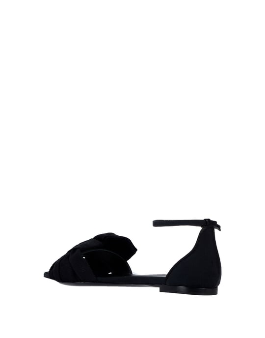 Ermanno Scervino Black Bow Detail Flats