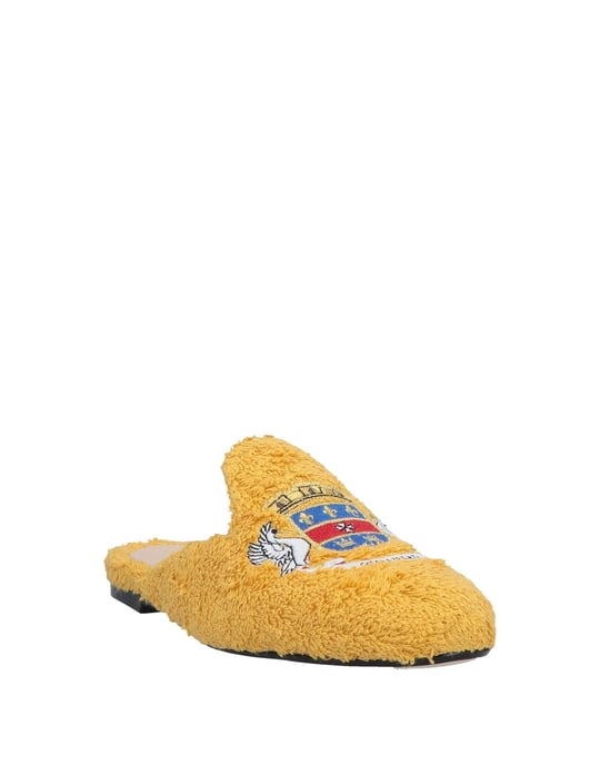 Carla Saint-Barth Woman Mules Yellow Textile fibres