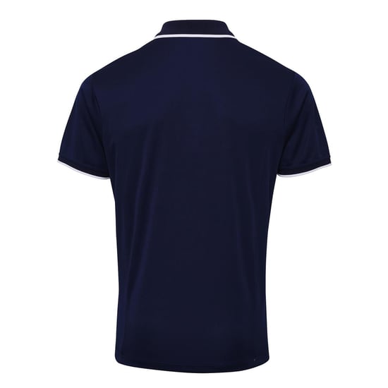 Premier Mens Contrast Coolchecker Polo Shirt (Marine/Weiß) - Image 2