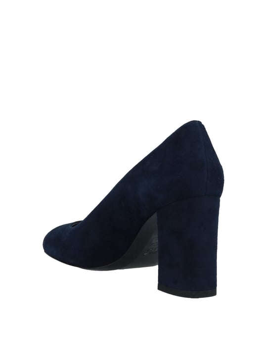 Stuart Weitzman Dark Blue Leather Court Shoe Heels