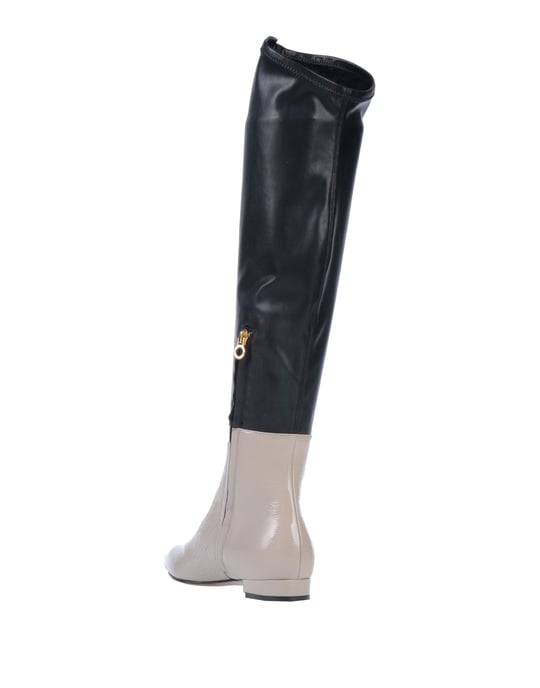 L' Autre Chose Dove Grey Colourblock Leather Boots