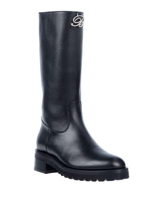 Blumarine Black Leather Boots
