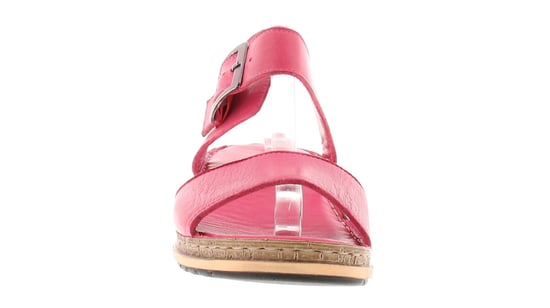 Hush Puppies Damen Sandalen Niedriger Keil Ellie Leder Schnalle Rosa - Image 3