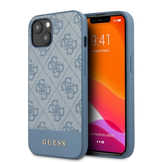 Guess PC/TPU 4G PU Stripe Metal Logo Phone Case