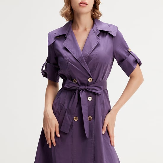 Trenchcoat-Kleid aus Baumwolle - Image 4