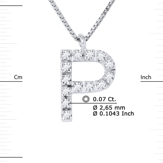 DIADEMA - Necklace with Diamonds - P - White Gold