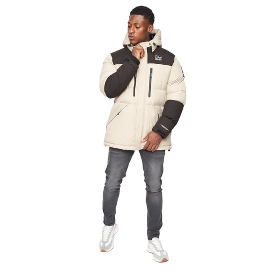 Crosshatch - "Squadage" Jacke Verkleidet für Herren (Steinfarben) - Image 6