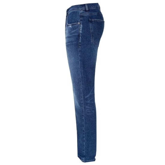 Diesel D-Strukt Blue Destroyed Reinforced Denim Jeans
