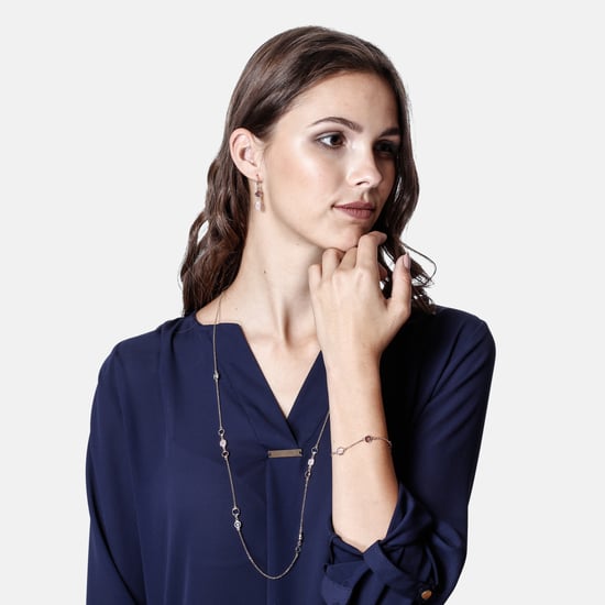 Orphelia 'Fawn' Damen 925 Sterling Silber Set: Kette + Armband + Ohrringe - Rose SET-7410 - Image 2