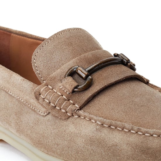 Base London Snapper Leder Herren Sand Loafers - Image 6