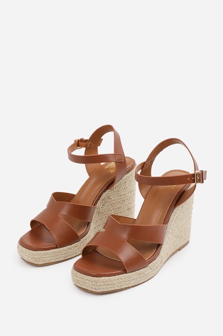 Wheres That From Womens 'Jaime' Wide Fit Cut Out Strap Detail Wedge Shoes With Buckle Closure - Image 3