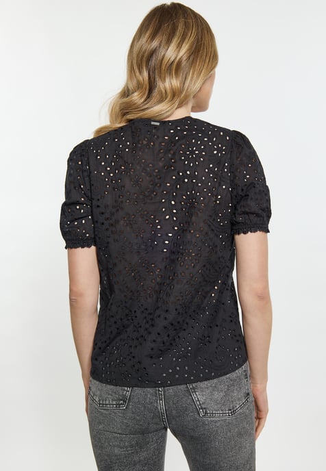 Dreimaster Bluse Damen schwarz - Image 4