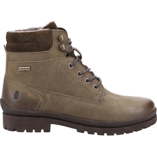 Hush Puppies Annay Leder Damen Stiefel Khaki - Image 4