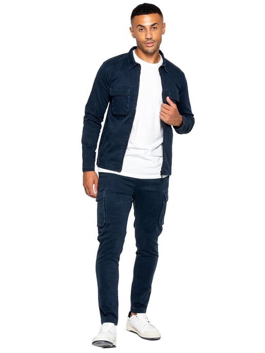 Enzo | Herren Cargo-Trainingsanzug-Set - Navy - Image 1