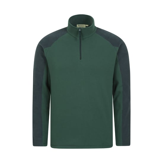 Mountain Warehouse Herren Ashbourne II Half Zip Fleece Top (Khaki Grün) - Image 1