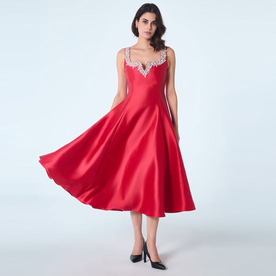 Perlenbesetztes Cocktailkleid mit herzförmigem Ausschnitt - Image 1