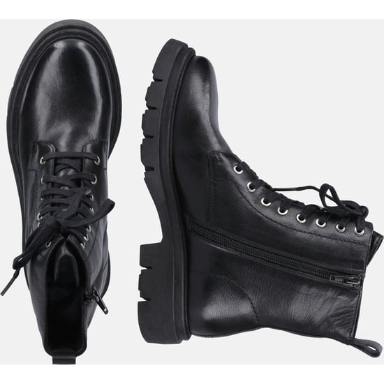 Hush Puppies Rhea Leder Damen Schwarz Stiefel - Image 6
