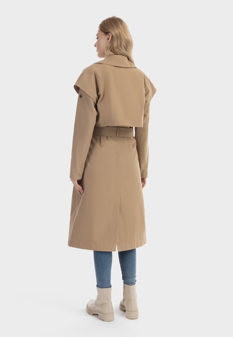 Dreimaster Trenchcoat Damen dunkelbeige - Image 5