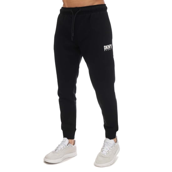 Men's DKNY Printed Logo Joggers in Black