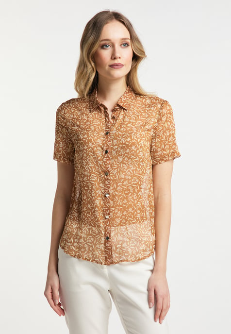 Dreimaster Bluse Damen Kamel - Image 3