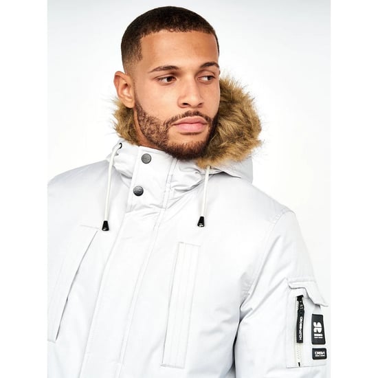 Crosshatch - "Parkmoore" Parka für Herren (Grau/Rosa) - Image 4