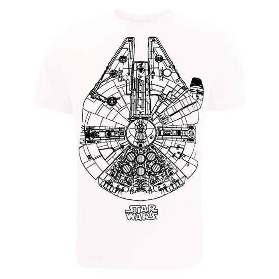 Star Wars Mens Millennium Falcon T-Shirt (White)