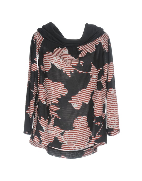 Manila Grace Dark Blue Print Blouse