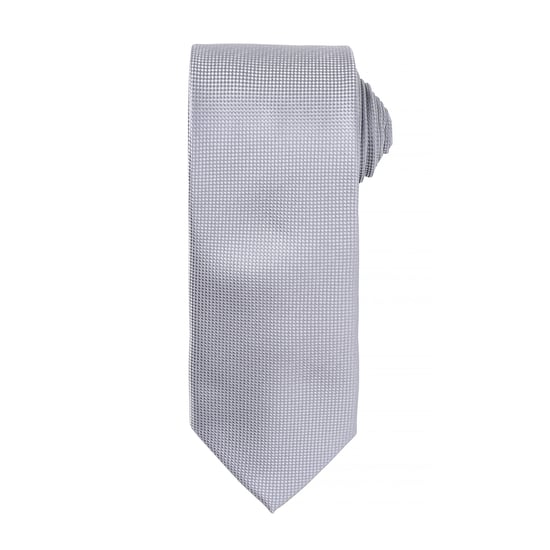 Premier Mens Micro Waffle Formal Work Krawatte (2er-Pack) (Silber) - Image 1