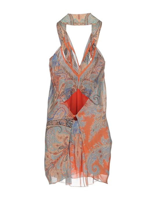 Etro Light Green Print Silk Top