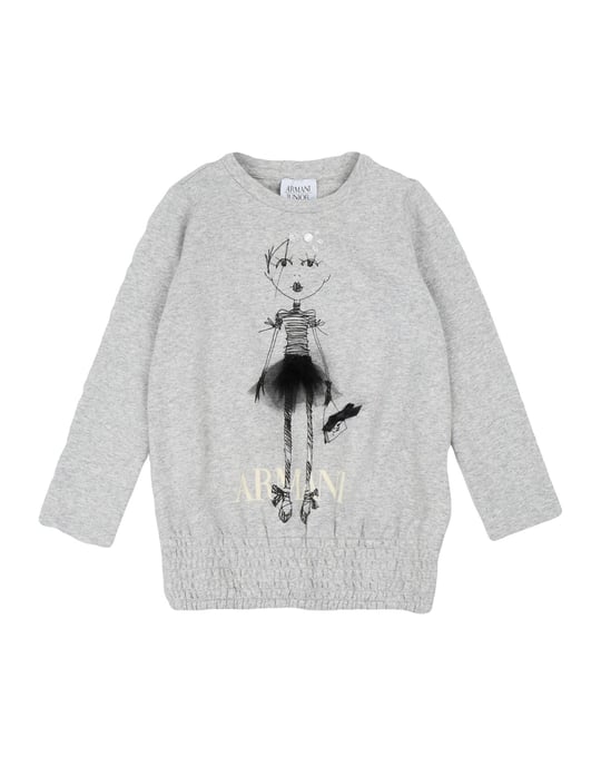 TOPWEAR Armani Junior Light grey Girl Cotton