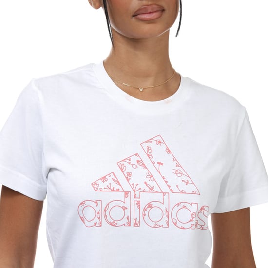 Women's adidas Outlined Floral Graphic T-Shirt in White