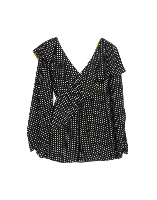 Diane Von Furstenberg Black Silk Blouse