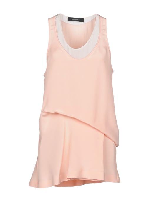 Cedric Charlier Light Pink Silk Vest Top
