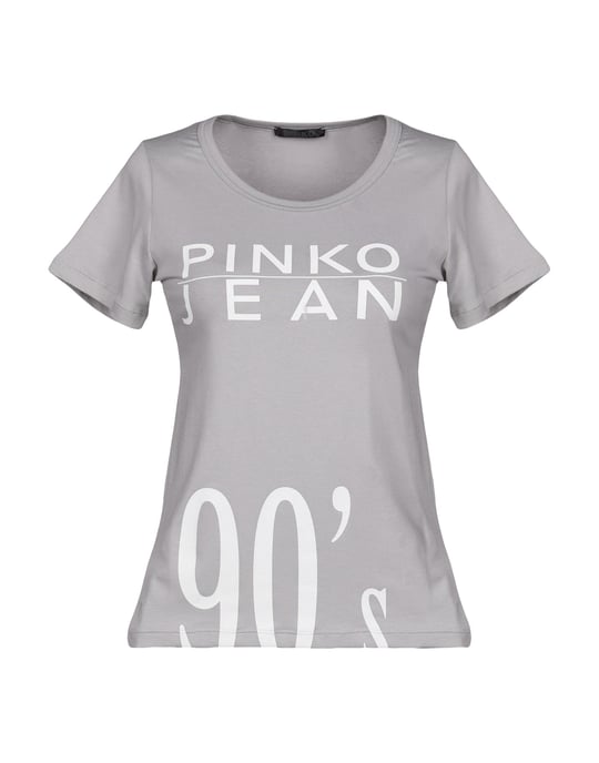 Pinko Woman T-shirts Grey Cotton