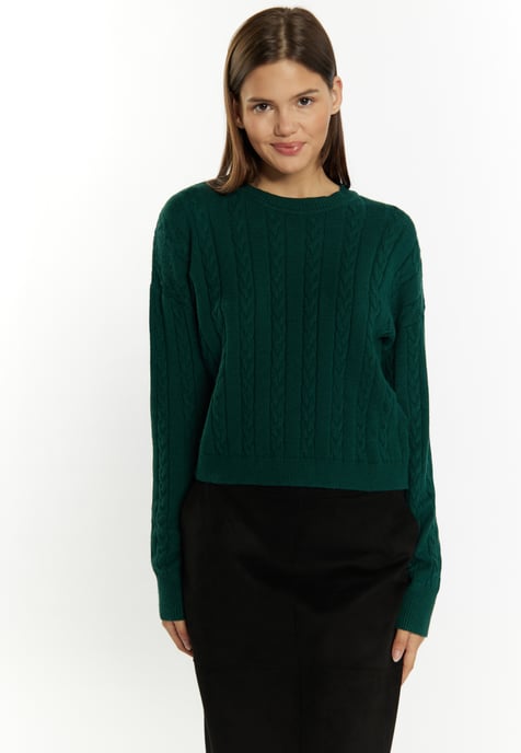 Mymo Strickpullover Damen dunkelgrün - Image 3
