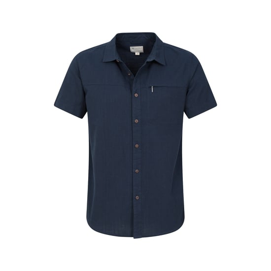 Mountain Warehouse Herren Kokosnuss Slub Kurzarm-Shirt (dunkelblau) - Image 4
