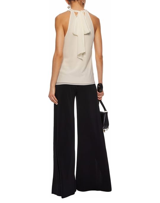 Haute Hippie Ivory Crepe Top