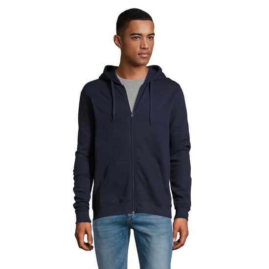 SOLS Mens Stone Zip Up Plain Hoodie (Marineblau) - Image 4