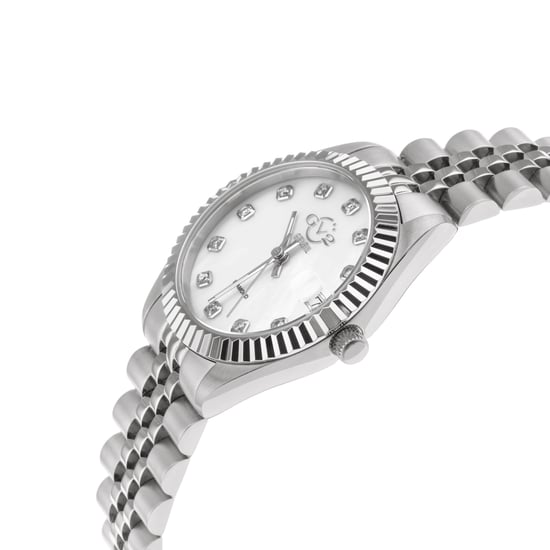 GV2 Naples Womens Silber Zifferblatt Schweizer Quarz Diamant Uhr - Image 3