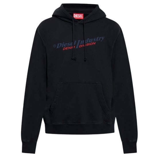 Diesel Industry Denim Division Design Schwarzer Kapuzenpullover - Image 1