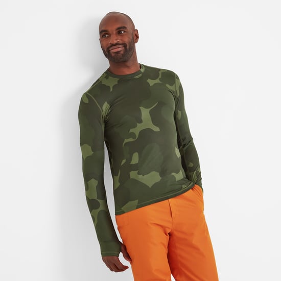 Snowdon Mens Thermal Crewneck Light Grey Camo