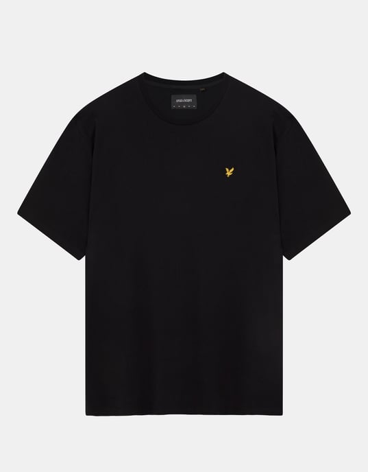 Lyle & Scott Einfarbiges T-Shirt in Schwarz - Image 5