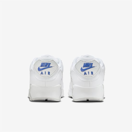 Nike Air Max 90 Herren Turnschuhe in Weiß/Photon Dust/Game Royal - Image 4