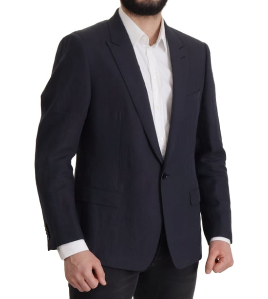 Dolce & Gabbana Dunkelblau ALTA SARTORIA Jacke Mantel Herren Blazer - Image 2
