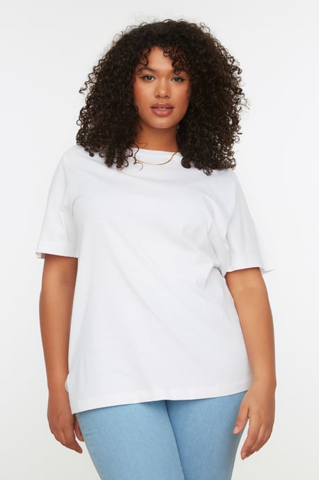 Cool Comfort Plus Size T-Shirt in Weiß - Image 1