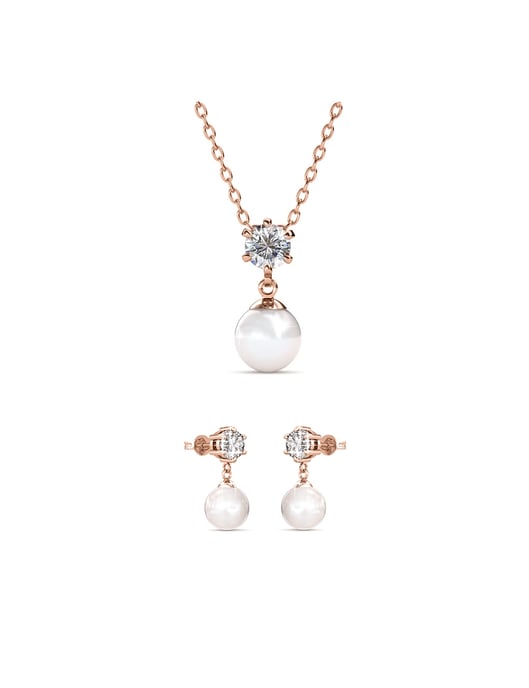 Pauline Set und Box - Rose Gold und Kristall - Image 1