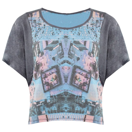Vans Off The Wall Round Short Sleeve Grey Womens Startstruck Crop Top V07THTG