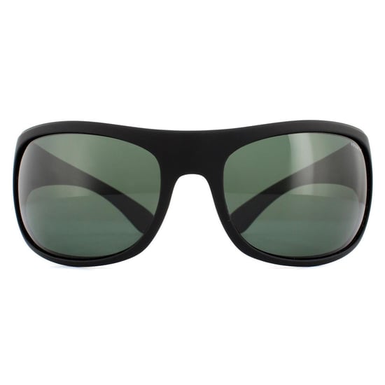 Polaroid Sport Wrap Unisex Black Green Polarized Sunglasses